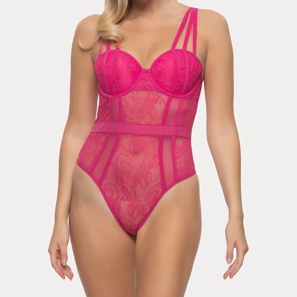 New Pink Medium Women's Lingerie Teddy | Cassandra Intimates - Picture 1 of 16